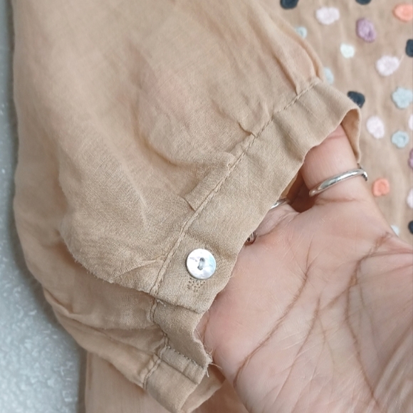 Boho Lagenlook Embroidered Polka-Dot Artsy Art to Wear Sustainable Funky… - Picture 9 of 13